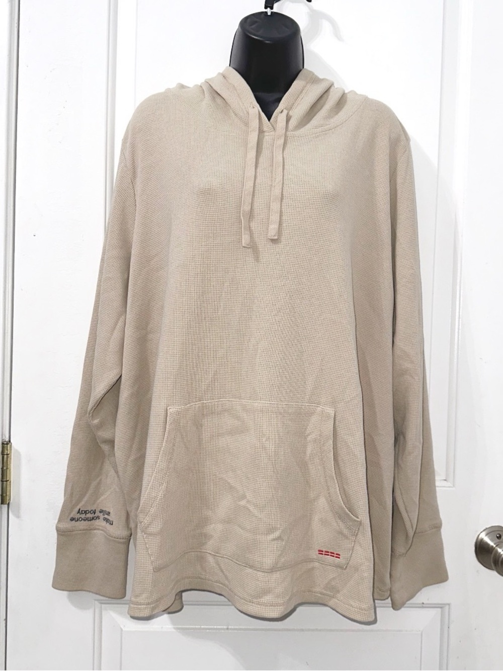 Peace Love World waffle-knit / thermal pullover hoodie size 3x
